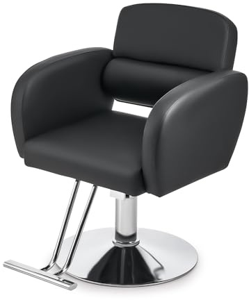 CO-Z Professioneller Friseurstuhl mit 360° Drehung und hydraulischer Pumpe, Barberstuhl Höhenverstellbar, Kapazität 250 kg Frisörstuhl für SPA Schönheit