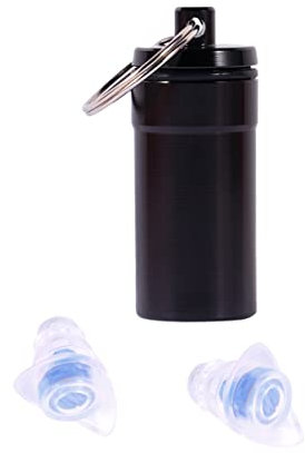 INOOMP Silikon-ohrstöpsel Mit Filter Für Gehörschutz Wiederverwendbar Lärmdämpfung Und Schwarze Flasche Für Einfachen Transport