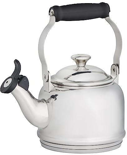 Le Creuset Whistling Tea Kettle with Metal Finishes, 1.7 qt., Stainless Steel