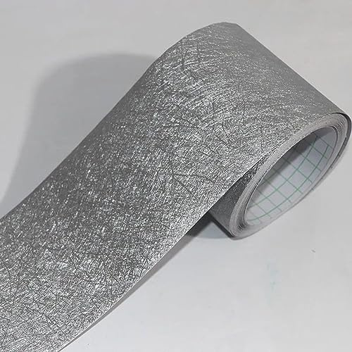 Dostear BordüRe Selbstklebend Kinderzimmer Tapeten Wohnzimmer Wanddeko Badezimmer 3d Fliesenaufkleber Wandleisten grau 2 10x1000cm