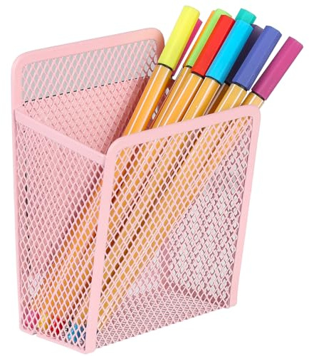 zeyce Magnetischer Stifthalter – extra starke Magnete, Netzmarker-Halter | Perfekt für Whiteboard, Kühlschrank und Spindzubehör (1 Körbe, Rouge)