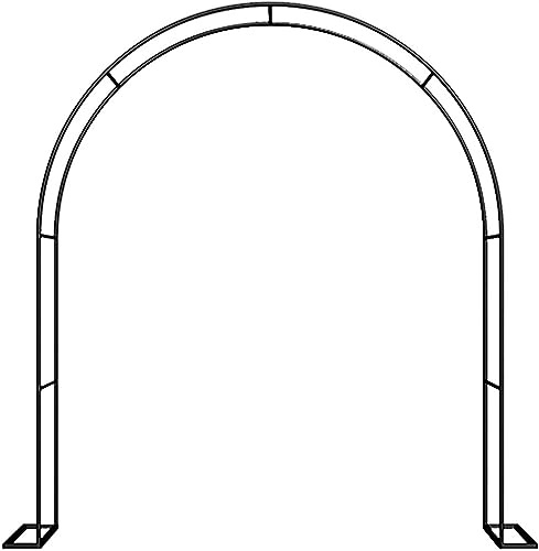 Arche de Jardin,Treillis de Arceau de Mariage,Jardin Archway Résistant aux intempéries for Plantes grimpantes,Robuste et Facile à Installer,avec Socle,Noir/Blanc/Vert,350x220x40CM