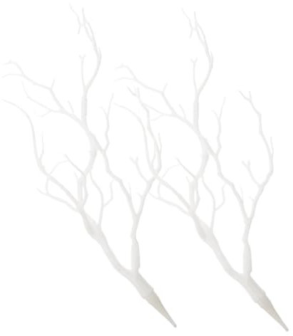 Cabilock 2pezzi Rami di Corna Artificiali Essiccati in Decorazione per Vaso Rametti Finti Fai da Te Steli di Piante Decorative Riempitivo per Vasi