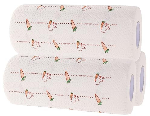 Healeved 3rouleaux Papier Alimentaire Anti-graisse à Motifs Créatifs Essuie-tout De Cuisine Jetable Pour Nettoyage Et Protection Des Surfaces