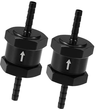 TUCKBOLD Kraftstoff-Rückschlagventil, Einweg, Rückschlagventil für Auto, Kraftstoff, Benzin, Diesel, langlebig, 0,4 cm, 4 mm Außendurchmesser, 2 Stück, schwarze Autoteile