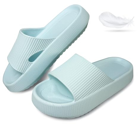 Wolkensohle Cloud Slides for Women and Men, Comfy Pillow Slipper Shower Sandals Shoes for Pool Beach Home Indoor Outdoor Use, EVA Non-Slip