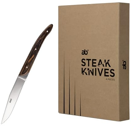 ab+ STEAK KNIVES SET 4 PZ Safari lama seghettata