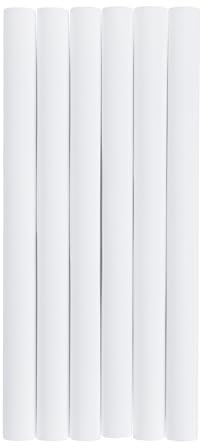 6 x Radiator Pipe Cover Sleeves White (200mm)