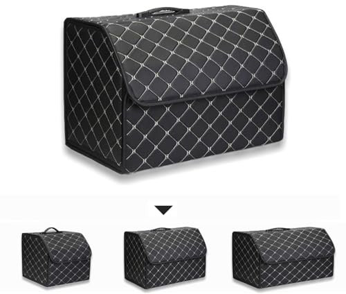 WEDSLK Kofferraum Organizer für Opel Astra H 51 87 877 51 87 878, Kofferraumtasche, Zusammenklappbarer Auto Organizer Kofferraum, Aufbewahrungskoffer,Black-M