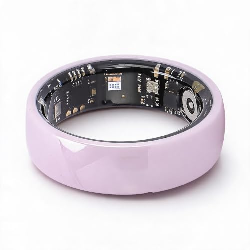 Annadue NFC-Smart-Ring, Keramik Fitness-Tracker-Ring mit Mehreren Sportmodi, 5ATM IP68 wasserdicht, leichtes Wearable für Zugangskontrolle