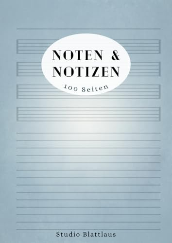 Noten & Notizen | Musikheft - Halb Notenlinien, Halb Liniert: A4 Format, 100 Seiten - perfekt für Schüler*innen, Student*innen, Lehrer*innen, Songwriter, Komponist*innen und Musiker*innen