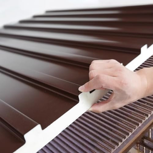 HWLL Roofing Sheets Splicable Corrugated Metal Roof Sheets, Thickened Cladding Windproof Board with Polycarbonate Fill, Awning Covers Board Pergola Roofing Panels(Gray,WxL-0.15x1m(0.5x3.3ft))
