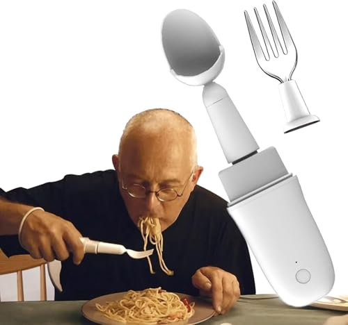 Cuillère Parkinson Pour Les Tremblements Des Mains, Cuillère Anti-secousse Intelligente, Avec Cuillère Et Fourchette Remplaçables, Technologie De Stabilisation Active, Pour Les Personnes Âgées