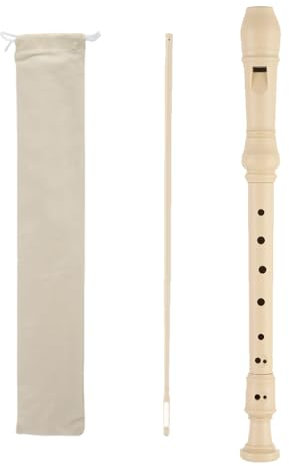 Sopran-Blockflöte im deutschen Stil, barocke Griffweise, C-Schlüssel, Kunststoff mit Aufbewahrungstasche, ideal für Anfänger und Erwachsene