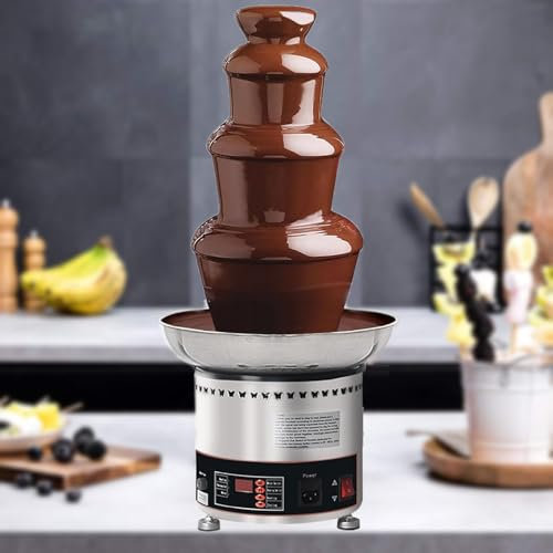 Commercial Chocolate Fountain for Large Events - 6 kg Capacity, Creates Stunning Chocolate Waterfall for Weddings and Restaurants