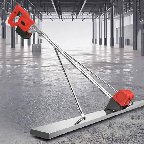 Chape électrique sans fil 150 cm – 6000 tr/min, vibreur à béton, outil de finition électrique avec lame et grattoir pour le lissage du ciment, le tampage, l'aplatissement