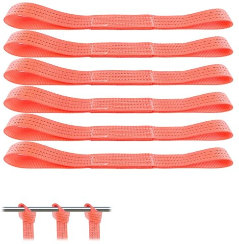 LOLYSIC Pack of 16 belt loops, lashing loops, lashing straps for car, motorcycle, camping, climbing, suspension, transport, load securing, lashing strap