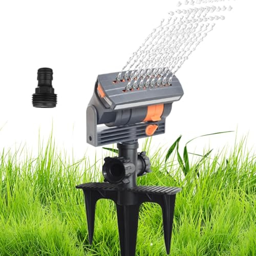 Sprinkler für Garten – Automatische Rotation Garten Sprinkler – Bewässerungsturm Sprüher Automatisches Bewässerungssystem für Outdoor Hof Hinterhof Gras Blumen Pflanzen Strauch