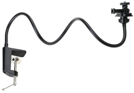 Webcam-Ständer, verbesserte Schreibtisch-Backenklemme mit flexiblem Schwanenhals-Ständer für Webcam C925e, C922x, C922, C930e, C930, Kamerahalterung mit Tischbacke