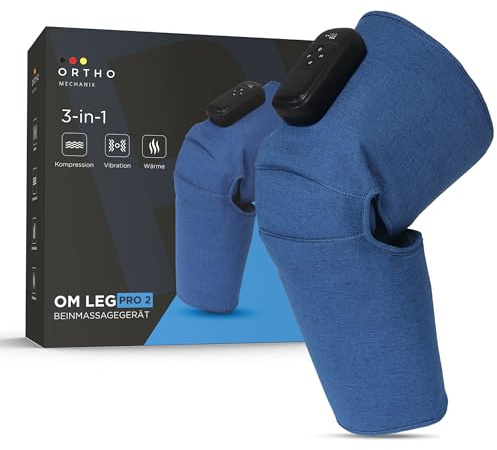 Leg Pro 2 von Orthomechanik – Kabelloses Beinmassagegerät mit Luftkompression, Wärme & Vibration | Tragbar & leicht umschnallbar – für entspannte Beine, Erholung & mehr Wohlbefinden