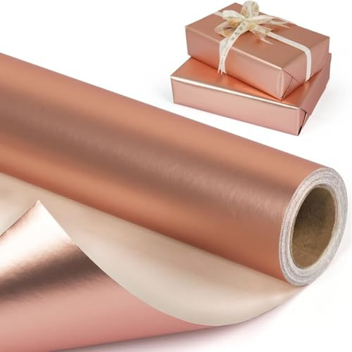 Geschenkpapierrolle – Kraftpapier, recycelbar und dick, verschiedene Designs für Geburtstag, Weihnachten, Hochzeiten und Partys – ideal für Geschenke und Bastelarbeiten