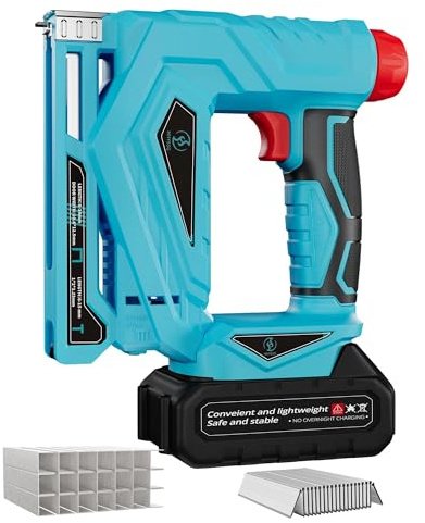 Cloueuse sans fil 3-en-1 HHYSSG, 2 modes de fonctionnement + 2 000 clous offerts, avec réglage de la profondeur, idéale pour le bricolage et les travaux de revêtement (batteries incluses)