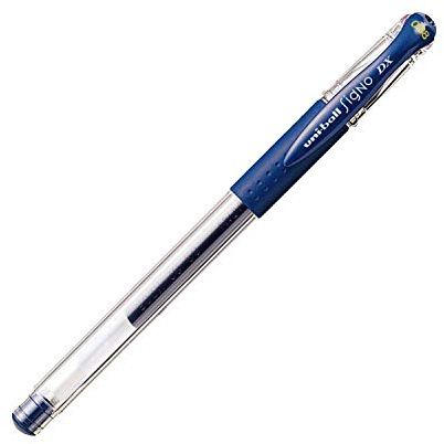 Uni Gel Ballpoint Pen Ball Signo Extra Fine 0.38mm, Blue/Black (UM151.64)