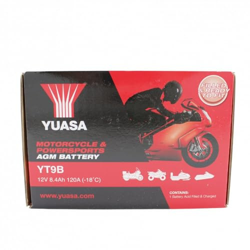 Yuasa SLA AGM YT9B-BS Motorrad Ersatzbatterie