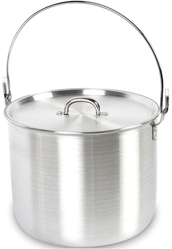 AceCamp® Camping Pot for Gas Stove Made of Aluminium with Handle and Lid [12L] - Camping Pots for Gas Cookers, Grills and Fire - Camping Pot Set Camping Pot - Camping Cooking Pot Set Camping