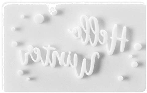 Birkmann 1010732810 Plätzchenstempel Hello Winter, weiß Holzgriff und, Kunststoff, Grau, 5 x 3 x 2 cm