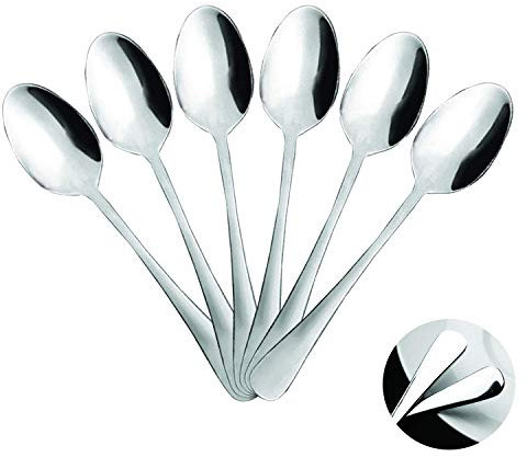 Mr. Spoon 6 cuillères à soupe en acier inoxydable Collection Minimal 20 x 4,4 cm