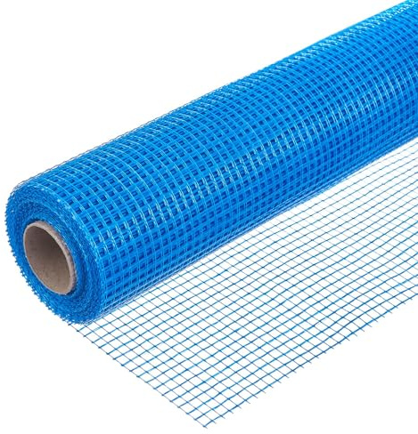 Dalsys Armierungsgewebe 105g/m², 7x7mm Maschenweite, 50m x 1m Blau | 50m² Glasfasergewebe, für Innen- und Außenputz, Putzarmierung, universell einsetzbar