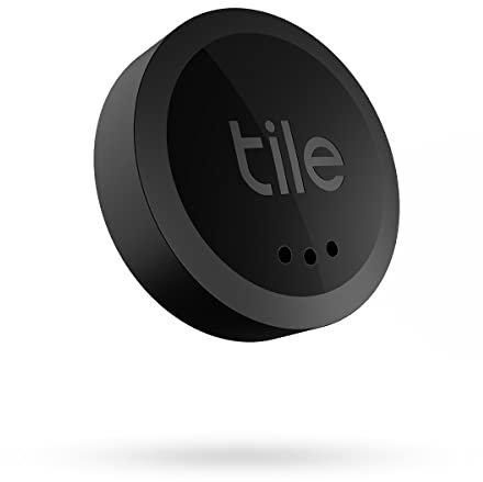 Tile Sticker (2022) Bluetooth Item Finder, 1 Pack, 45m finding range, works with Alexa and Google Home, iOS and Android Compatible, Find your Keys, Remotes & More, Black