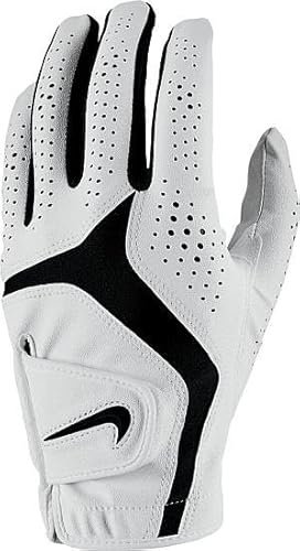 Nike Dura Feel X Golf Glove for Left Hand White | White | Black Large