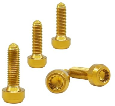 RISON-Titanium Bullone Ruota per Cerchioni in Titanio M7x24.5mm, Viti per Pneumatici per Auto, Bullone Ruota per Cerchioni, Viti a Testa Cilindrica Torx per BBS | RSII | RXII | Ruote a 3pc/2pc