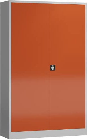 Classix Flügeltürenschrank Aktenschrank 1945 x 1200 x 600 mm (grau/rot)