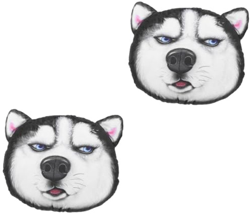 MAGICLULU 2stücke Hundekopfstützenkissen Für Lustiges Nackenpolster Mit Niedlichem Hundedesign Für Autozubehör Unterstützend Und