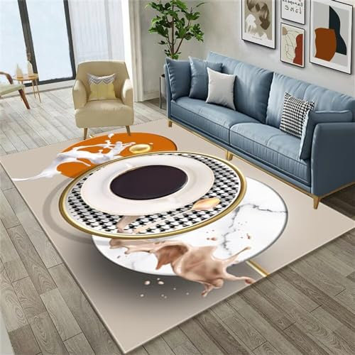 RUGMRZ Outdoor Teppich Balkon Beständig gegen Verschmutzung und Schmutz Teppich auslegeware Area Rug Teppich Wohnzimmer kurzflor80X140CM
