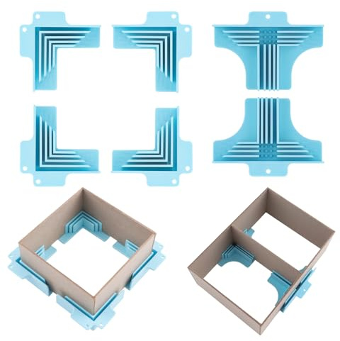 6Pack Corner/Divider Assembly,Clamps Corner Guides Cartonnage Corner Holding Tool (3 mm, 2 mm, 1.5 mm, 1 mm) Wide .for Book Covers, Chipboard Boxes, Dioramas