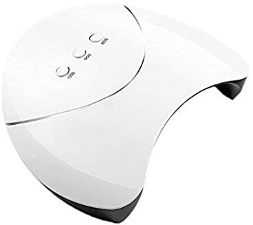 CHFYIJYHM Lampada for Unghie-Lampada for Unghie a LED Portatile, essiccatore for Unghie in Gel Compatto Smalti for Unghie in Gel a LED fotopolimerizzabili professionalmente, Bianco
