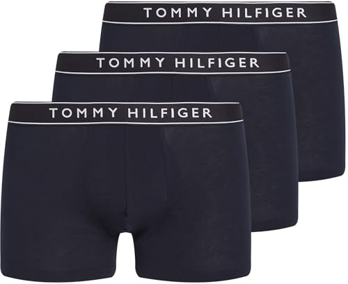 Tommy Hilfiger Calzoncillos bóxer Pack de 3 Hombre Trunks con logotipo en la cintura
