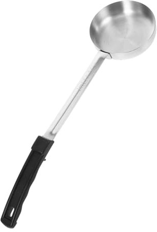 OUNONA Sauce Spoon for Kitchen Restaurant Stainless Steel Portion Control Ladle for Pizza Topping Flat Bottom Spoon for Serving Tomato Sauce