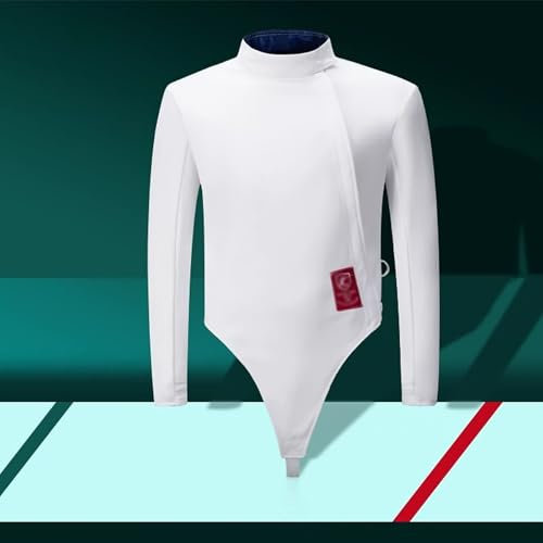 YZMJXNYY Fechtjacke für Kinder Erwachsene, Fecht Ausrüstungs-Schutzanzug, Folien-/Degen-/Säbel-Fechtanzug, Fechtuniform, Fecht-Trainingsgerät, 350N-Trainingsfechtoberteile(42)