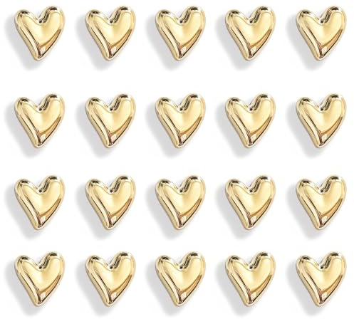 20 pièces Aimants Frigo Dorés en Forme de Cœur,3D Magnets Puissants et Décoratifs pour Réfrigérateur,Tableau Magnétique et Bureau,Petits Aimants pour Photos et Notes,Décoration Magnétique à la Maison