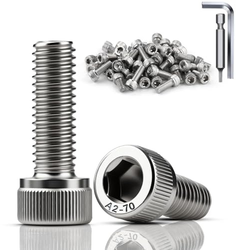 TXXATX 120 Stück Zylinderkopfschrauben M3x12 mm Schrauben Edelstahl A2 V2A DIN 912 Sechskantschrauben Zylinderschrauben mit Innensechskant Vollgewinde Inbusschrauben für Mechanische Möbelreparatur