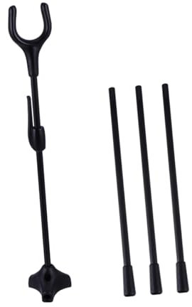 BESPORTBLE Bogenständer bogenhalter Bug-Aufbewahrungsständer Recurve-Bogengestell klappbare Bügelhalterung kreatives Bogenregal faltbar Gestell aus Glasfaser klappbarer Bugträger Black