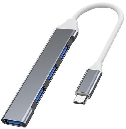 Hub USB pour Ordinateur Portable Multifonction, 4 Ports, USB 3.0, 5 Gbit/s, | de Données 5 Gb/s Multiport Compact, Léger, Large Compatibilité, Alimenté Par Bus, Échange À Chaud,