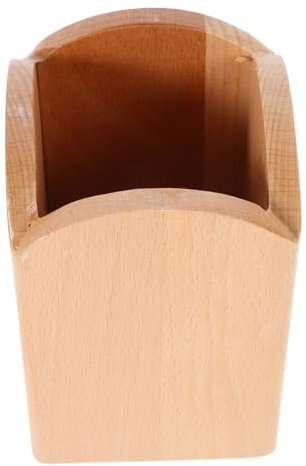 Tofficu Stiftebecherhalter Aus Holz Quadratisch Für Schreibtisch Pinselbecher Aufbewahrungsbox Für Stifte Und Scheren Platzsparendes Organizer Für Büro Und Heimgebrauch