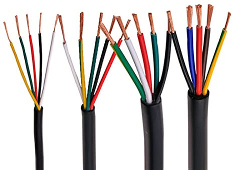 Silikonkabel,Elektrische Leitungen Schwarzes Kabel 20AWG 0,5 mm 2 Kern 3 Kern 4 Kern 5 Kern 6 Kern 7 Kern 8 Kern 10 Kern 12 Kern 16 Kern 20 Steuersignaldraht(6 cores 5 meters)