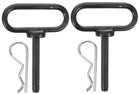 HOMSFOU 2 Stück Anhängerkupplungsbolzen Edelstahl 1/2 Zoll Mit Antiwackelring Klapperfrei Robust Für Rasentraktoren Und Rasenmäher Einfache Montage Für Garten Und Gelände
